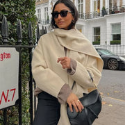 ELARA - Oversized Cape Jas Dames Trench Coat Women Zavalori Beige S