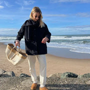 ELARA - Oversized Cape Jas Dames Trench Coat Women Zavalori Zwart S