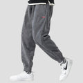 Baggy joggers van ribfluweel met elastische taille en grote zakken voor heren-1