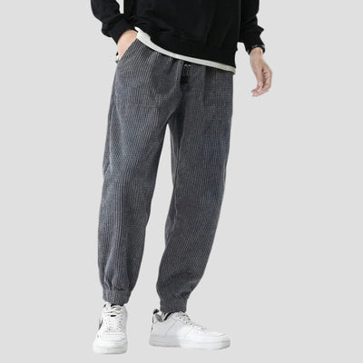 Baggy joggers van ribfluweel met elastische taille en grote zakken voor heren-2