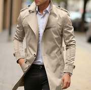 ZAVO | Stijlvolle heren trenchcoat voor de winter Coat Jacket Men Zavalori Beige S