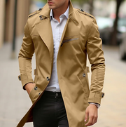 ZAVO | Stijlvolle heren trenchcoat voor de winter Coat Jacket Men Zavalori Bruin S