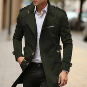 ZAVO | Stijlvolle heren trenchcoat voor de winter Coat Jacket Men Zavalori Groen S