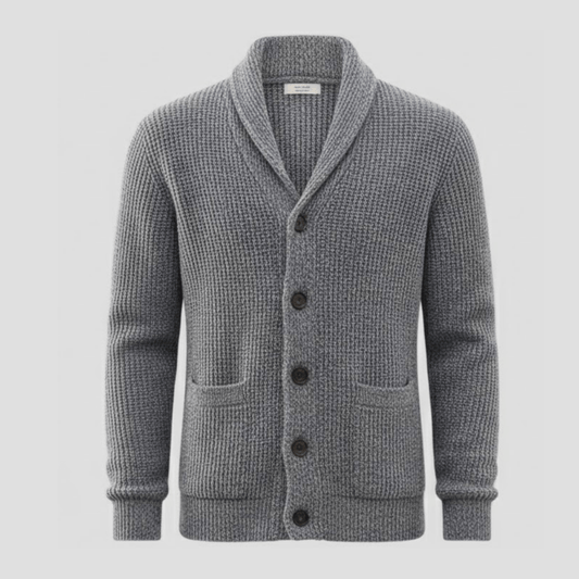 Cardigan met knopen en ribbelstructuur