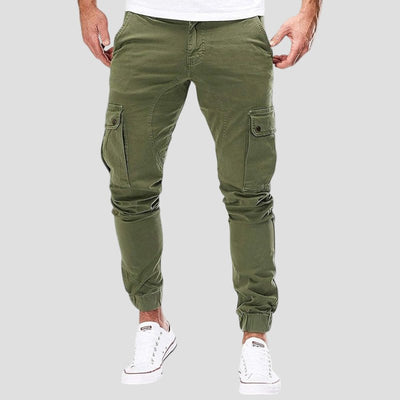 Cargo jogger trousers met elastische tailleband en zijzakken voor heren-4