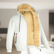 ZESTOX | Heren Lange Mouwen Warm Vest met Rits Men Jackets Zavalori Wit S