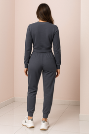 ILSE - Dames Trainingspak met Cropped Sweater Loungewear Set Zavalori