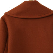 HAVENNE - Omkeerbare Lange Dames Wolcoat wollen herfstjas dames Zavalori