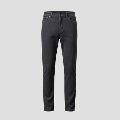 Corduroy broek met fleece voering en elastische tailleband