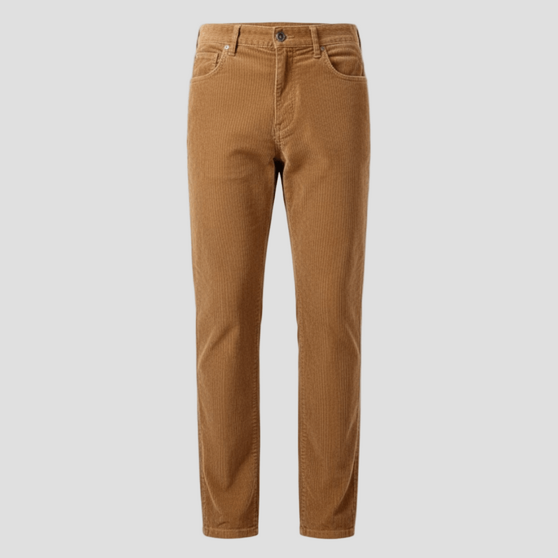Corduroy broek met meerdere zakken en reguliere pasvorm