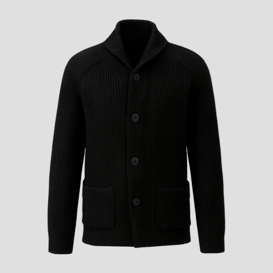 Gebreide blazer met opstaande kraag en patch pockets