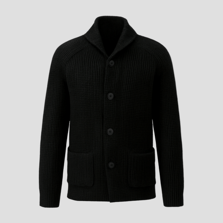 Gebreide blazer met opstaande kraag en patch pockets