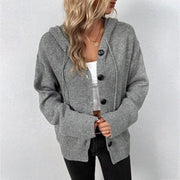 JANE | Dames Hoodie Cardigan Met Knopen vest met capuchon dames Zavalori