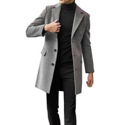 Evert | Heren Klassieke Lange Trenchcoat met Knopen en Dons Men Coat Zavalori