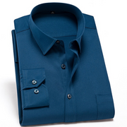 ZavoFlex | Kreukvrij Heren Stretch Overhemd Shirt Zavalori Blauw S