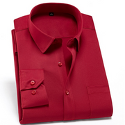 ZavoFlex | Kreukvrij Heren Stretch Overhemd Shirt Zavalori Rood S