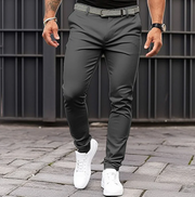 LEVY - Comfortabele Herenbroek met Relaxte Pasvorm Pantalon Zavalori Donkergrijs S