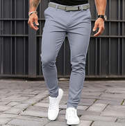 LEVY - Comfortabele Herenbroek met Relaxte Pasvorm Pantalon Zavalori Lichtgrijs S