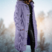 ANNA - Stijlvolle Gebreide Wolcardigan Voor Dames Gender Female Zavalori Paars S