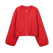 PUCK - Dames Bomberjack Bomber Jackets Zavalori Rood XS