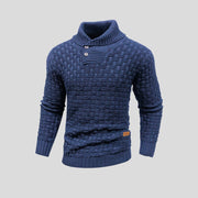 NAUD | Thermische gebreide trui voor mannen Heren Gebreide kleding | modern Zavalori Blauw S