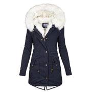 MARIA - Gevoerde Dames Winterjas Jackets Zavalori Blauw S