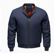 Herens Winddichte Bomberjack met Rits Men Jackets Zavalori Blauw S