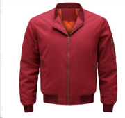 Herens Winddichte Bomberjack met Rits Men Jackets Zavalori Rood S