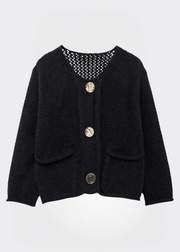 Rosalind - Cozy Brei Cardigan Women's Cardigan Zavalori Zwart 8 (S)