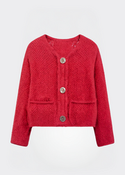 Rosalind - Cozy Brei Cardigan Women's Cardigan Zavalori Rood 8 (S)