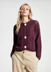 Rosalind - Cozy Brei Cardigan Women's Cardigan Zavalori Bordeau 8 (S)