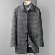 Herens Grijze Winter Trenchcoat - Regular Fit Kleding & Accessoires > Herenkleding > Kleding > jas > Winterjas Zavalori Lichtgrijs XS