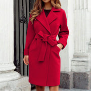 JAMY - Winter Trench Coat Voor Dames Blazers Zavalori Rood S