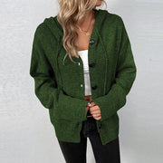 Vivian - Dames Gebreide Cardigan met Relaxed Hoodie Women's Cardigan Zavalori