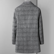 Herens Grijze Winter Trenchcoat - Regular Fit Kleding & Accessoires > Herenkleding > Kleding > jas > Winterjas Zavalori