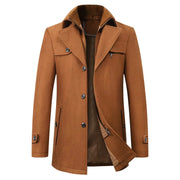 ZAVA | Lange Heren Trenchcoat Men Coat Zavalori Gepolijst Brons XS