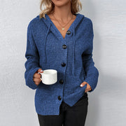 Vivian - Dames Gebreide Cardigan met Relaxed Hoodie Women's Cardigan Zavalori