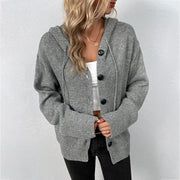 Vivian - Dames Gebreide Cardigan met Relaxed Hoodie Women's Cardigan Zavalori