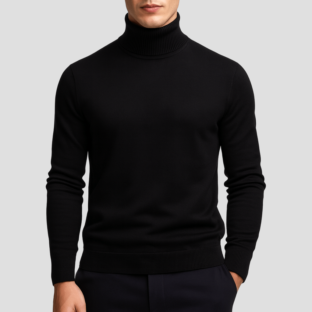 Trui met turtleneck en ribbelafwerking in regular fit voor heren, ideaal voor casual dagelijks gebruik in herfst en winter-10