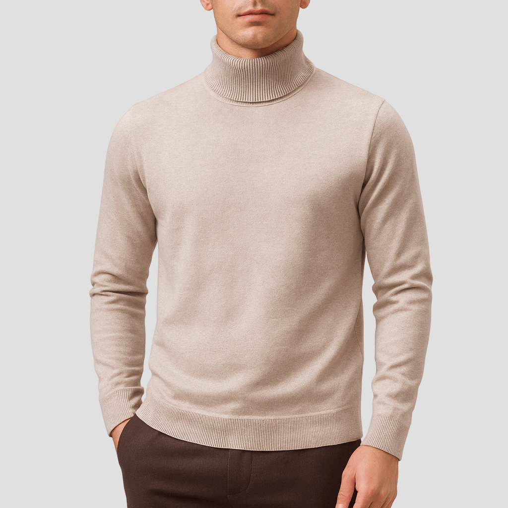 Trui met turtleneck en ribbelafwerking in regular fit voor heren, ideaal voor casual dagelijks gebruik in herfst en winter-11