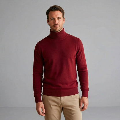 Trui met turtleneck en ribbelafwerking