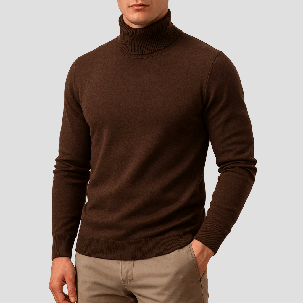 Trui met turtleneck en ribbelafwerking in regular fit voor heren, ideaal voor casual dagelijks gebruik in herfst en winter-7