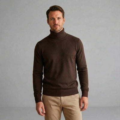Trui met turtleneck en ribbelafwerking