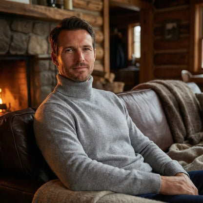 Trui met turtleneck en ribbelafwerking