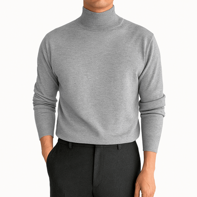 Turtleneck trui met hoge kraag en lange mouwen in regular fit voor heren, perfect voor herfst en winter-5