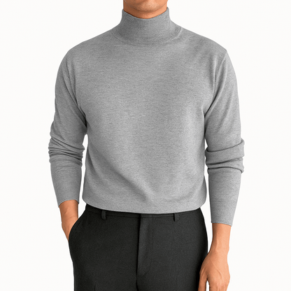 Turtleneck trui met hoge kraag en lange mouwen in regular fit voor heren, perfect voor herfst en winter-5