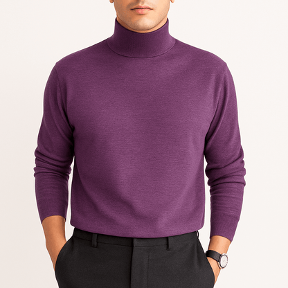 Turtleneck trui met hoge kraag en lange mouwen in regular fit voor heren, perfect voor herfst en winter-6