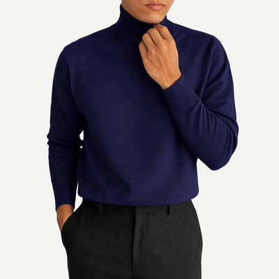 Turtleneck trui met hoge kraag en lange mouwen in regular fit voor heren, perfect voor herfst en winter-7