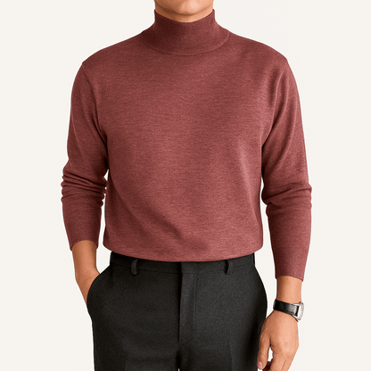 Turtleneck trui met hoge kraag en lange mouwen in regular fit voor heren, perfect voor herfst en winter-8