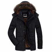 LOVO - Heren Winterjas Parka Met Capuchon Men Jackets Zavalori Zwart M